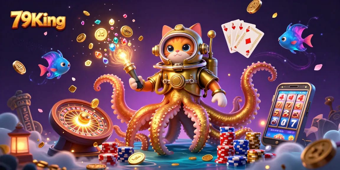 Immerse yourself with 79King in this vibrant casino adventure filled with golden treasures and game excitement.