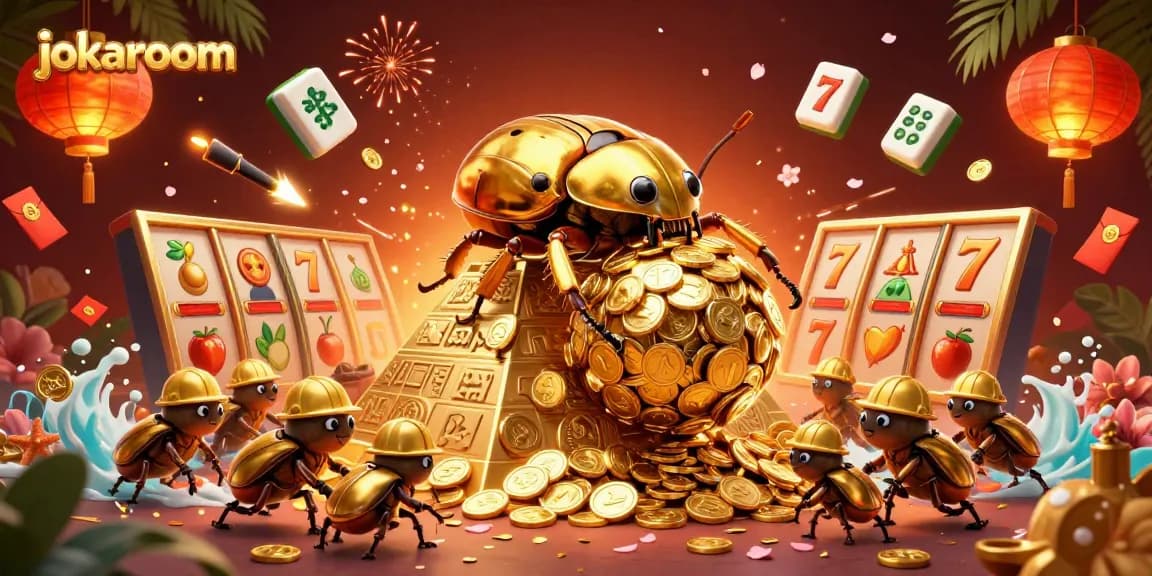 Enjoy thrilling gameplay at jokaroom with vibrant slots filled with golden coins and lively characters.