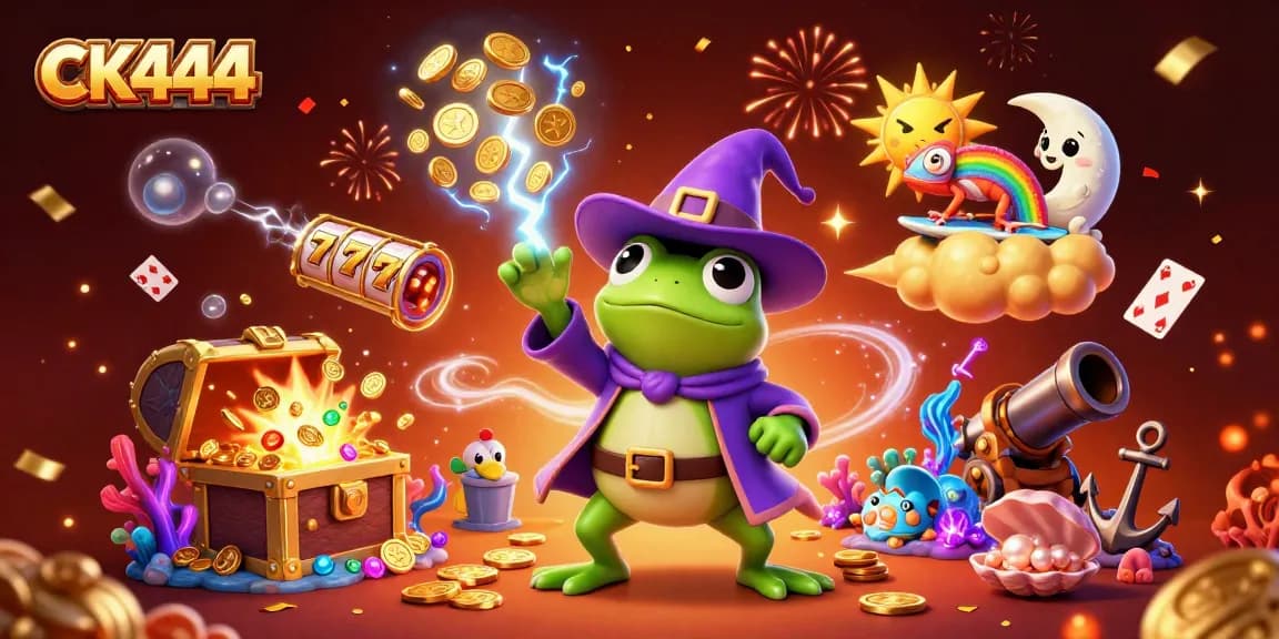 CK444 captures players' thrill in a vibrant storm of golden coins and slots action.