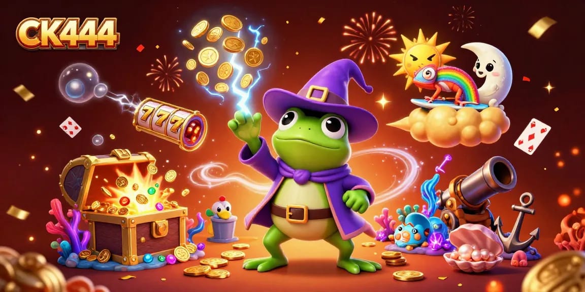 CK444 captures players' thrill in a vibrant storm of golden coins and slots action.