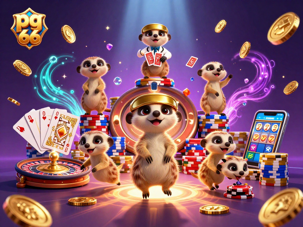 Experience thrilling gameplay with pg 66 in a vibrant casino scene featuring dynamic characters and sparkling elements.