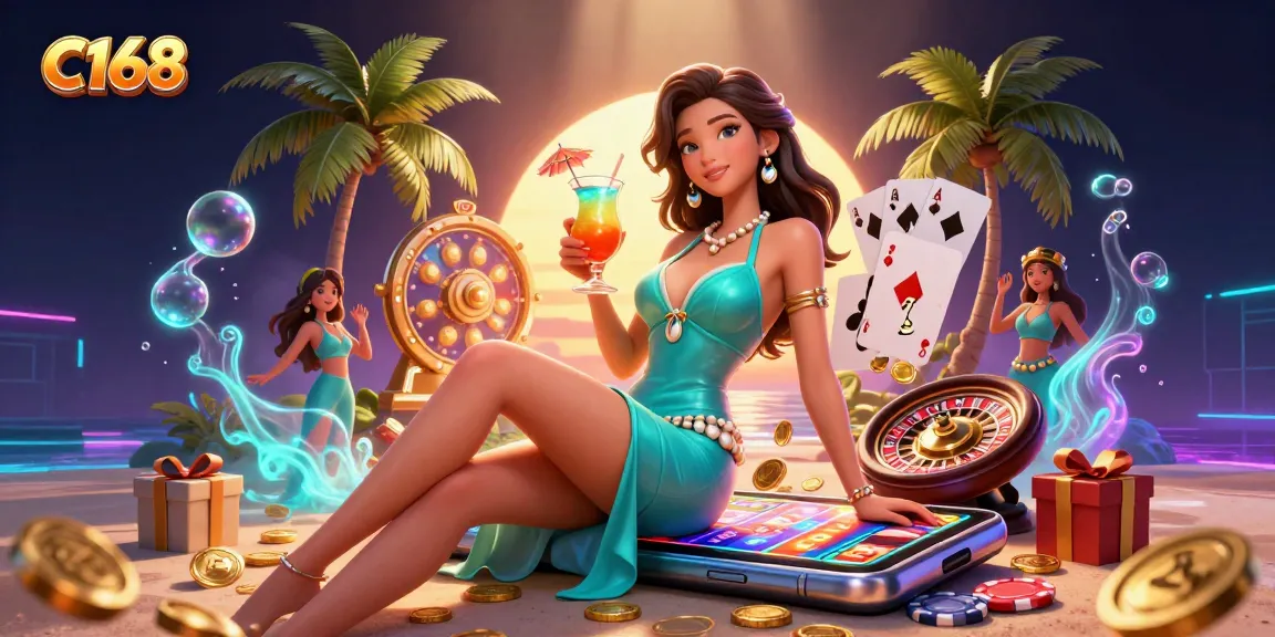 Experience thrilling C168 gameplay with a glamorous cocktail ambiance at a luxurious casino resort.