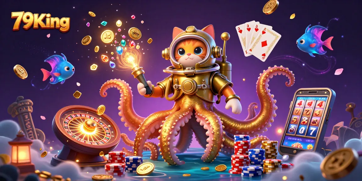 Immerse yourself with 79King in this vibrant casino adventure filled with golden treasures and game excitement.