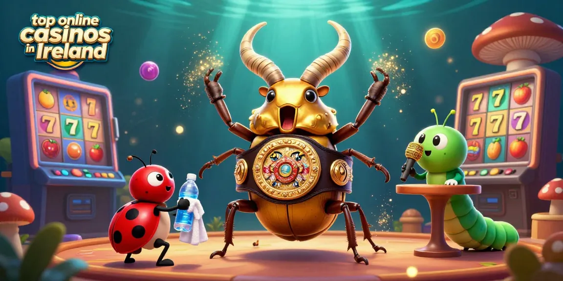 Join the adventure at top online casinos in Ireland with vibrant slot game action and colorful characters.