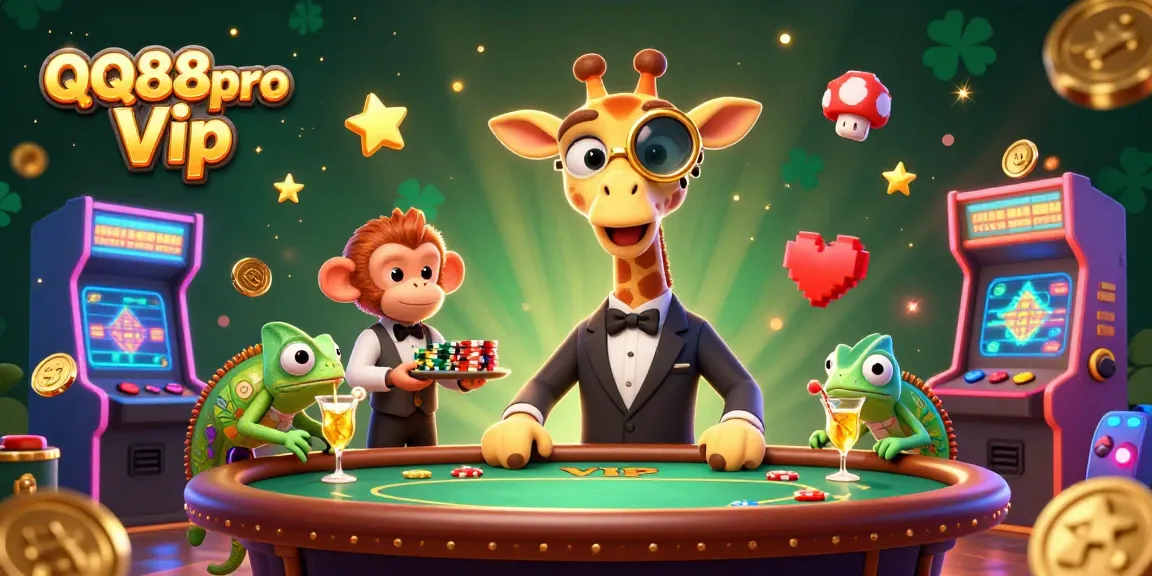 Experience the excitement of QQ88pro Vip with vibrant 3D characters and engaging casino elements.