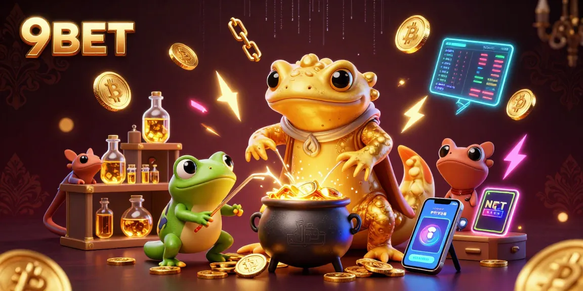 Experience 9BET's vibrant online casino world with enchanting characters and energetic game elements.