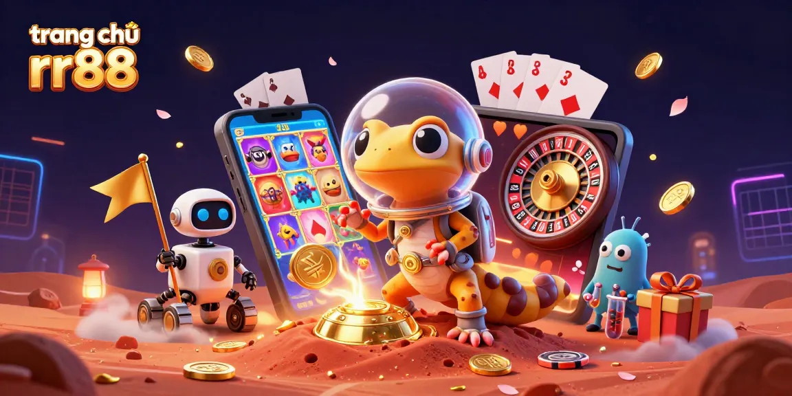 Experience the thrill of winning at trang chủ rr88 with a vibrant casino adventure illustration.