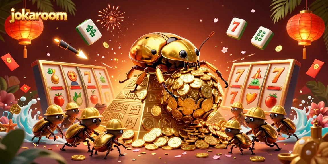 Enjoy thrilling gameplay at jokaroom with vibrant slots filled with golden coins and lively characters.