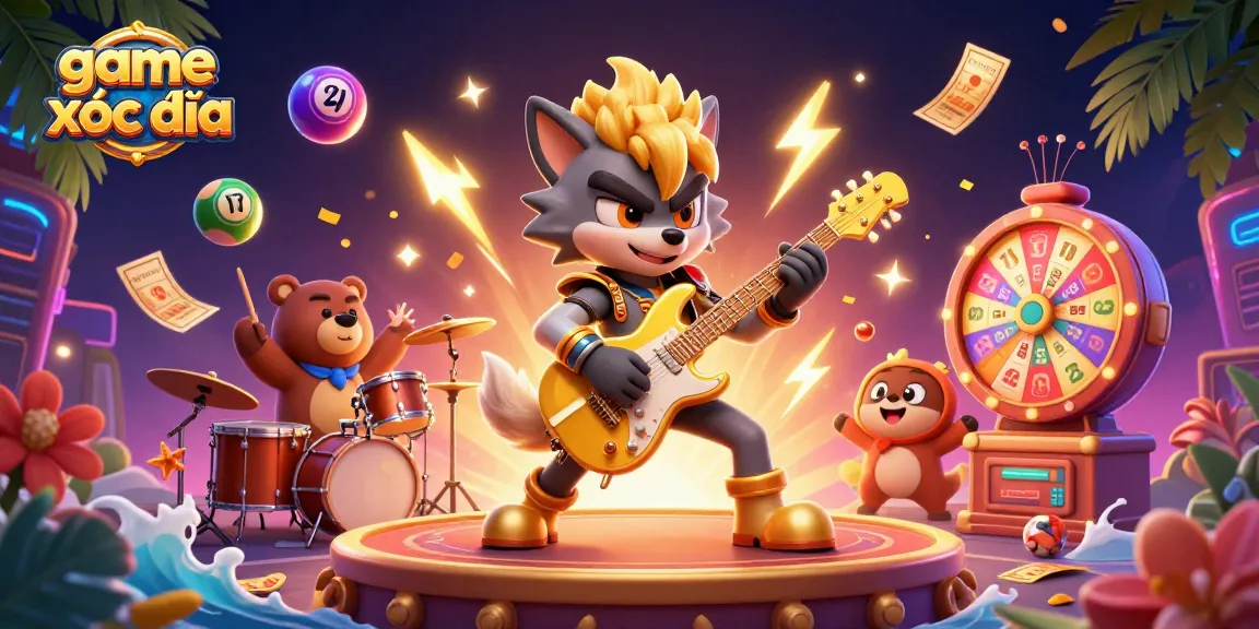 Engage in the game xóc đĩa with vibrant characters and dynamic winning action in this 3D casino scene.