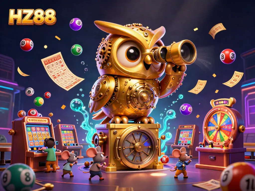 Experience thrilling gameplay at HZ88, showcasing a vibrant 3D casino scene with engaging characters and dynamic action.