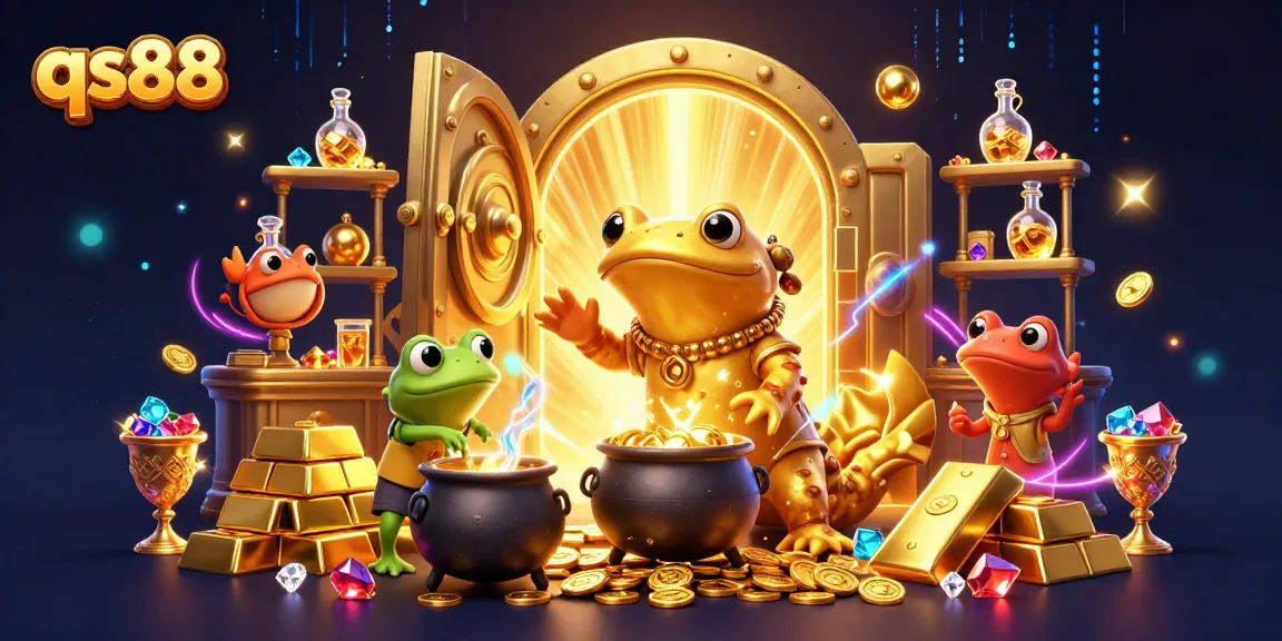 Experience thrilling gameplay with qs88 and a magical alchemist scene of gold transformation.
