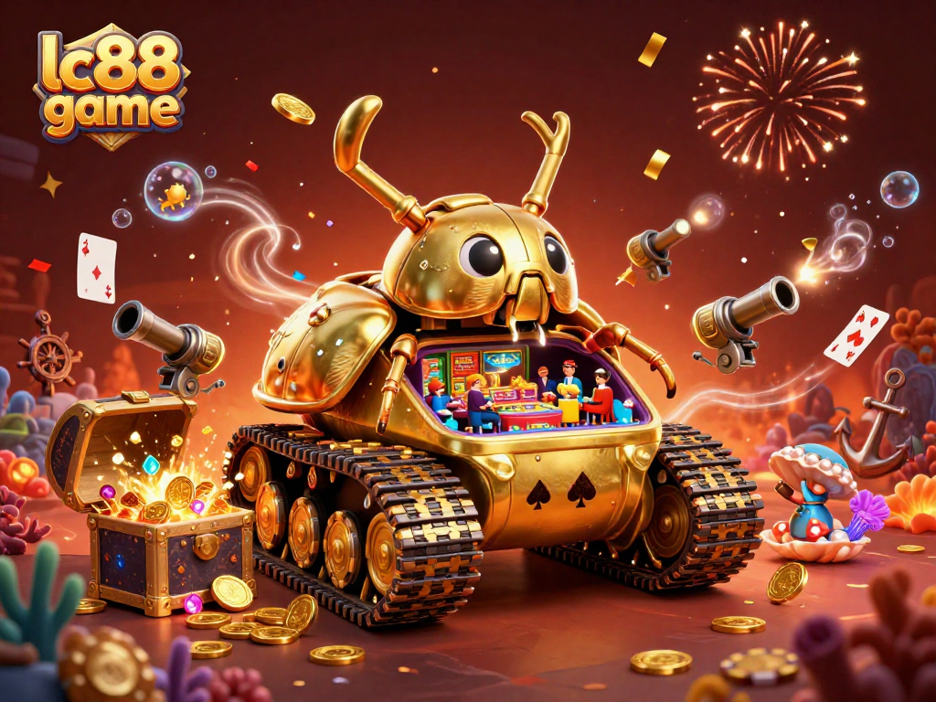 Experience the excitement of lc88 game with a vibrant casino-themed illustration featuring dynamic gameplay elements.