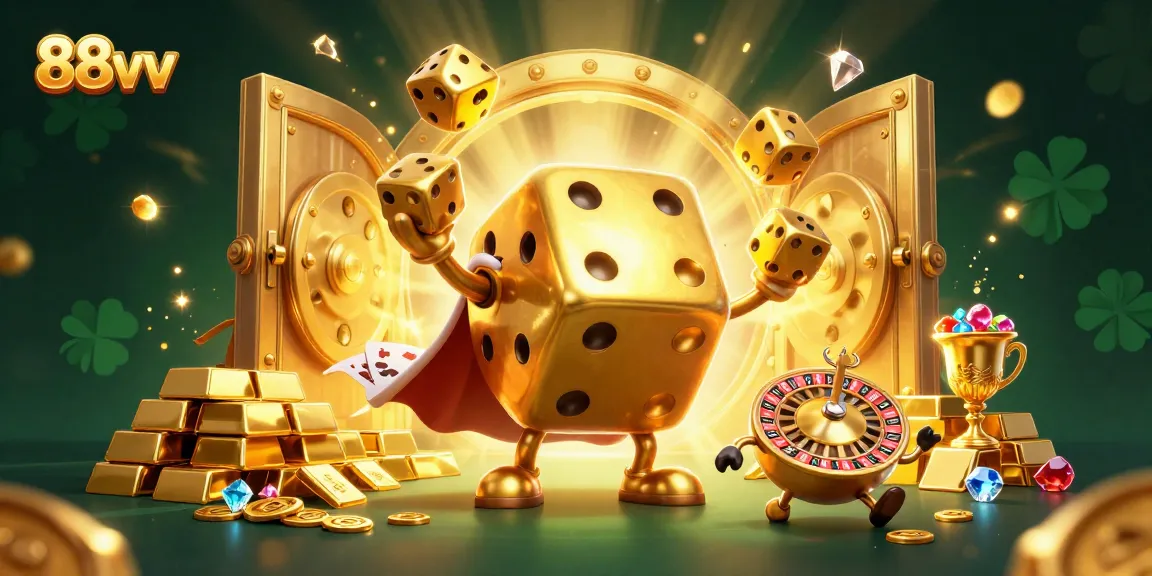 Experience the excitement of 88vv with vibrant casino elements and dynamic characters.