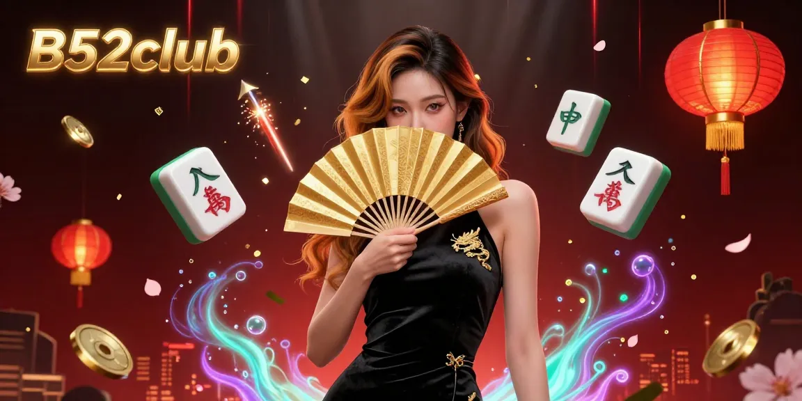B52club players enjoy an immersive gaming experience with a stunning Asian woman casino illustration.