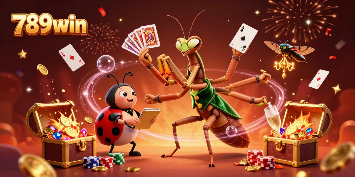 Experience the excitement of gambling at 789win with vibrant casino elements and animated characters.