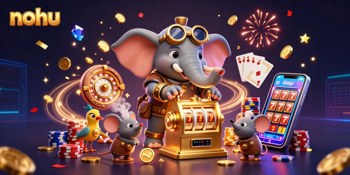 Experience nohu's thrilling slot machine excitement with steampunk elements and dazzling effects.