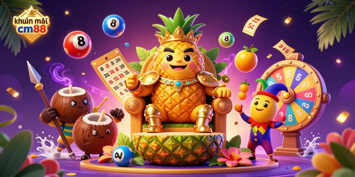 Experience the excitement of khuyến mãi cm88 at our vibrant casino scene with dynamic lottery elements and characters.