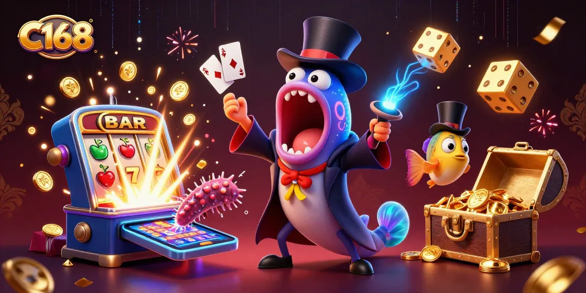 Experience C168 with a magical illustration of sea creatures in a deep-sea casino adventure.