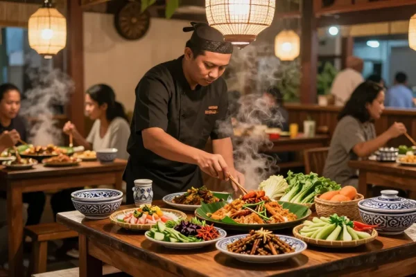 Pengalaman kuliner di Warung225 dengan hidangan tradisional dan suasana hangat.